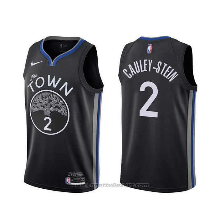 Maglia Golden State Warriors Willie Cauley-Stein #2 Citta 2019-20 Nero